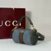 Gucci Vintage-Inspired Olive Green Canvas Crossbody Bag with Red-Green Web Stripe &amp; Gold Hardware #A56004