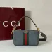 Gucci Vintage-Inspired Olive Green Canvas Crossbody Bag with Red-Green Web Stripe &amp; Gold Hardware #A56004