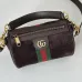 Gucci Vintage-Inspired Olive Green Canvas Crossbody Bag with Red-Green Web Stripe &amp; Gold Hardware #A56004