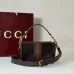 Gucci Vintage-Inspired Olive Green Canvas Crossbody Bag with Red-Green Web Stripe &amp; Gold Hardware #A56004