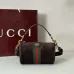 Gucci Vintage-Inspired Olive Green Canvas Crossbody Bag with Red-Green Web Stripe &amp; Gold Hardware #A56004