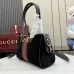 Gucci Web Stripe Horsebit Handbag 866732 Black 28x15x10cm #A62942