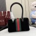 Gucci Web Stripe Horsebit Handbag 866732 Black 28x15x10cm #A62942