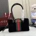 Gucci Web Stripe Horsebit Handbag 866732 Black 28x15x10cm #A62942