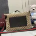 Gucci GG Supreme Canvas Bag With Leather Panel And Web Strap #A51219