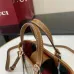 Gucci-Inspired Mini Top Handle Bag - Beige &amp; Ebony Canvas Crossbody Bag #A60244