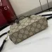 Gucci-Inspired Mini Top Handle Bag - Beige &amp; Ebony Canvas Crossbody Bag #A60244