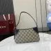 GG Emblem small shoulder bag in coated fabric #A49686