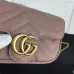 Gucci Marmont Mini Bag In Pink Quilted Leather With Gold Double G Hardware #A50717