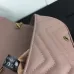 Gucci Marmont Mini Bag In Pink Quilted Leather With Gold Double G Hardware #A50717