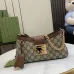 Gucci GG Monogram Canvas Shoulder Bags With Color - Block Leather Accents size:27×14×6cm #A53672