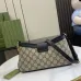Gucci GG Monogram Canvas Shoulder Bags With Color - Block Leather Accents size:27×14×6cm #A53672