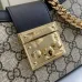 Gucci GG Monogram Canvas Shoulder Bags With Color - Block Leather Accents size:27×14×6cm #A53672
