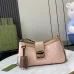 Gucci GG Monogram Canvas Shoulder Bags With Color - Block Leather Accents size:27×14×6cm #A53672
