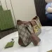 Gucci GG Monogram Canvas Shoulder Bags With Color - Block Leather Accents size:27×14×6cm #A53672