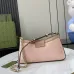 Gucci GG Monogram Canvas Shoulder Bags With Color - Block Leather Accents size:27×14×6cm #A53672