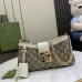 Gucci GG Monogram Canvas Shoulder Bags With Color - Block Leather Accents size:27×14×6cm #A53672
