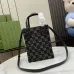 Gucci GG Denim Mini Tote Bag With Leather Handles And Adjustable Crossbody Strap #A50424