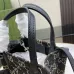 Gucci GG Denim Mini Tote Bag With Leather Handles And Adjustable Crossbody Strap #A50424