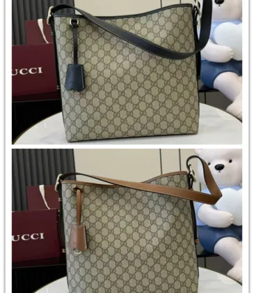 Beige/Ebony GG Supreme Canvas Bucket Bag with Brown Leather Trim and Adjustable Strap 847452 #A58345 Beige/Ebony GG Supreme Canvas Bucket Bag with Brown Leather Trim and Adjustable Strap 847452 #A58345