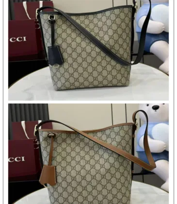 Beige/Ebony GG Supreme Canvas Bucket Bag with Brown Leather Trim and Adjustable Strap 848881 #A58344 Beige/Ebony GG Supreme Canvas Bucket Bag with Brown Leather Trim and Adjustable Strap 848881 #A58344