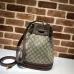 Gucci GG Supreme Canvas Bucket Bag With Web Stripe and Leather Detailing size:26×31×12cm #A53675