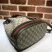 Gucci GG Supreme Canvas Bucket Bag With Web Stripe and Leather Detailing size:26×31×12cm #A53675