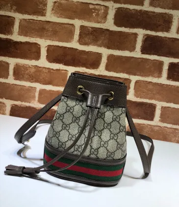 Gucci GG Supreme Canvas Mini Bucket Bag With Web Stripe size:26×31×12cm #A53676