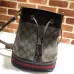 Gucci GG Supreme Canvas Bucket Bag With Web Stripe and Leather Trim size:26×31×12cm #A53677