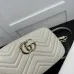 Gucci GG Marmont Mini Shoulder Bag (2 Colors) – White/Black Quilted Leather with Gold-Tone GG Hardware #A59167