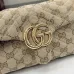 Gucci GG Marmont Quilted Canvas Chain Bag, 18.5 x 11.5 x 7 cm #A63206
