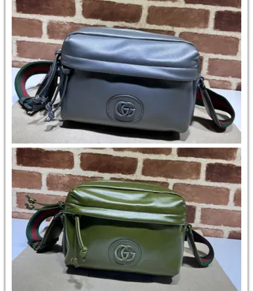 Gucci Leather Crossbody Bags With Signature Web Strap and GG Logo size:23×15×8cm #A53685