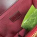 Gucci Red GG Canvas Shoulder Bag With Interlocking G Hardware #A50998