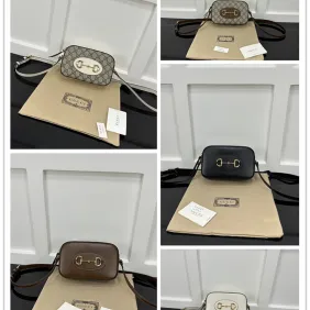 Brand G Horsebit 1955 Leather Camera Crossbody Bag 20×13×6cm #A65023