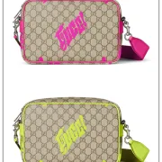 Gucci GG Supreme Canvas Crossbody Bags With Vibrant Logo Detailing #A51651