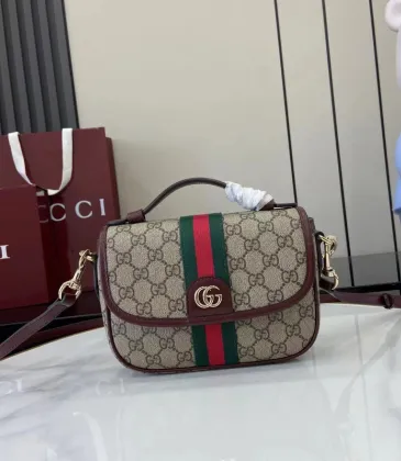 Gucci Ophidia Small Shoulder Bag With GG Supreme Canvas And Web Stripe size:20×16×5cm #A53746