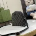 Gucci GG Denim Canvas Dome Crossbody Bag With Double G Hardware And Adjustable Strap #A50429