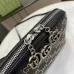 Gucci GG Denim Canvas Dome Crossbody Bag With Double G Hardware And Adjustable Strap #A50429