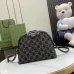 Gucci GG Denim Canvas Dome Crossbody Bag With Double G Hardware And Adjustable Strap #A50429
