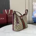 Gucci Inspired GG Monogram Shoulder Bag with Web Stripe & Leather Accents size:23×21×12cm #A53846