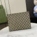 Gucci Diagonal Stripe GG Supreme Canvas Clutch With Iconic Monogram Pattern #A50423