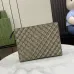 Gucci Diagonal Stripe GG Supreme Canvas Clutch With Iconic Monogram Pattern #A50423