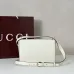 gucci Elegant White Crossbody Bag with Gold Accent 846705 #A55680