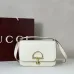 gucci Elegant White Crossbody Bag with Gold Accent 846705 #A55680