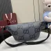 Gucci GG Supreme Canvas Belt Bag With Contrast Leather Trim And Zipper Closure  #A50426