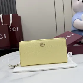 Brand G 456117 GG Marmont Zip Around Wallet - Light Yellow #A60911 Brand G 456117 GG Marmont Zip Around Wallet - Light Yellow #A60911