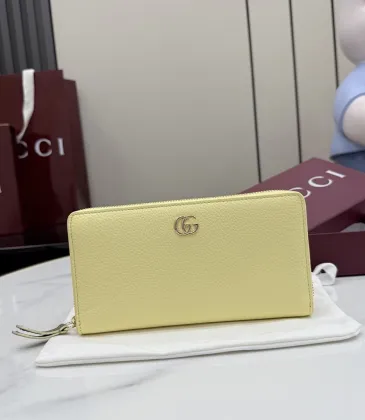 Gucci 456117 GG Marmont Zip Around Wallet - Light Yellow #A60911