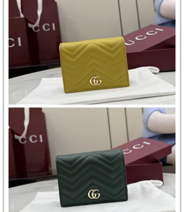 Gucci 466492 GG Marmont Compact Wallet - Dark Green #A60912