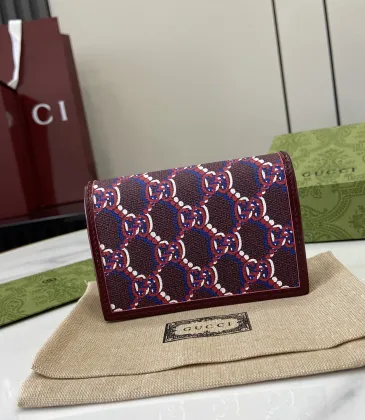 Gucci 795044 GG Pattern Compact Wallet in Red PVC 10x7x3cm #A61865