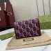 Gucci 795044 GG Pattern Compact Wallet in Red PVC 10x7x3cm #A61865